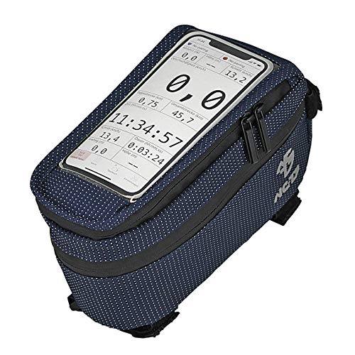 NC-17 Connect Smartphone XL Tasche für Oberrohr, Dot blau, Klettverschluss NC-17 Connect Smartphone XL Tasche für Oberrohr, Dot blau, Klettverschluss von NC-17