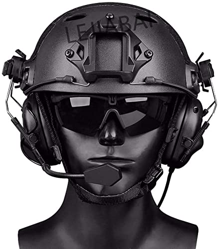 Airsoft-Helm Und Helm-Headset Und Schutzbrillen-Set, Mit Mikrofon Geräuschreduzierung elektronischer Schießgeräusch-Sicherheits-Ohrenschützer Airsoft-Helm Und Helm-Headset Und Schutzbrillen-Set, Mit Mikrofon Geräuschreduzierung elektronischer Schießgeräusch-Sicherheits-Ohrenschützer von NC
