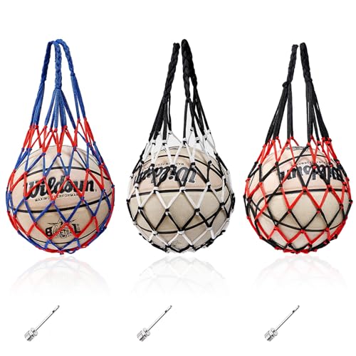 NCOALE 3 Stück Ballnetz Tragbare Sports Fußballnetz Ballsack für Fußball Volleyball Ball Netz Basketball Tasche Ballnetz 1 Ball Hoher Dicke Haltegriffe NCOALE 3 Stück Ballnetz Tragbare Sports Fußballnetz Ballsack für Fußball Volleyball Ball Netz Basketball Tasche Ballnetz 1 Ball Hoher Dicke Haltegriffe von NCOALE