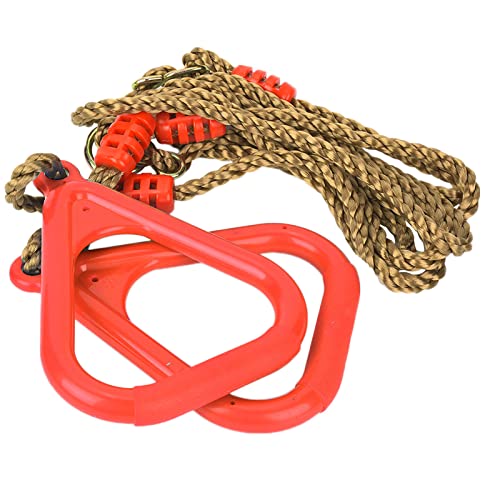 NDNCZDHC 4,59ft 2PCS Hängering mit Seilen Kunststoff-Klimmzugringe Tragbarer Gymnastikring Hängering Übungsringe für den Außenbereich (Red) von NDNCZDHC