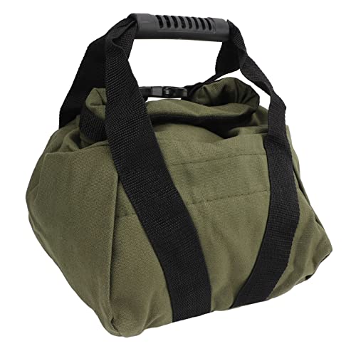 NDNCZDHC Heavy Fitness Sandsack zum Trainieren, 5kg/11Lbs tragbarer, verstellbarer Canvas Sand Kettle bell Sandsack für Gewichts training (Grün) von NDNCZDHC