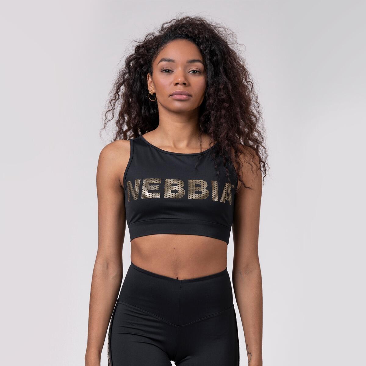 NEBBIA Gold Mesh Mini Top Trainings-BH von NEBBIA