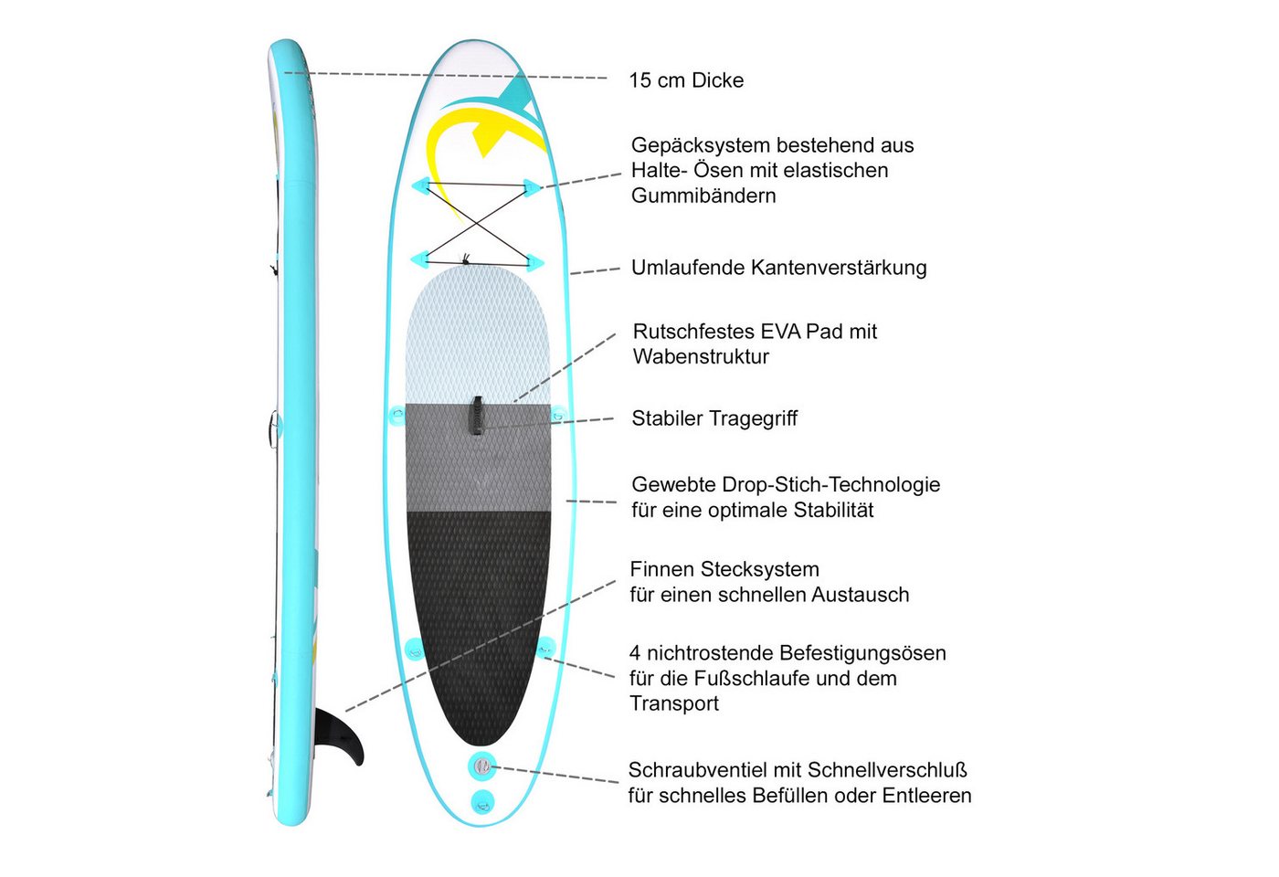 NEMAXX SUP-Board PB320, mit Paddel NEMAXX SUP-Board PB320, mit Paddel von NEMAXX