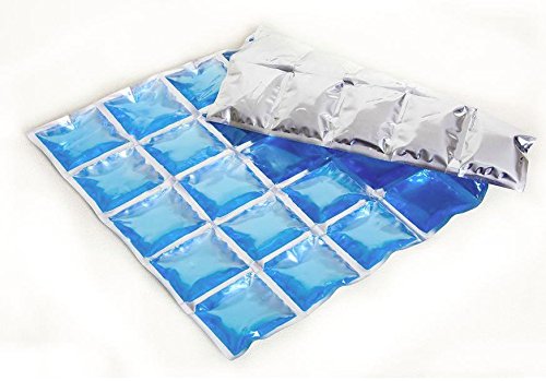 NEMT 2 x Kühlmatte - Großes Gel-Kühlkissen mit 30 Kühlzellen - Flexibles Eispack von NEMT