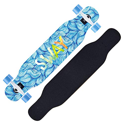 NENGGE Longboard Skateboard, 7-lagigem Ahornholz Cruiser komplettes Board, Dance Skate Board Tanzen Longboard Outdoor Freeride für Jugendliche Erwachsene Kinder Anfänger Jungen Mädchen,F NENGGE Longboard Skateboard, 7-lagigem Ahornholz Cruiser komplettes Board, Dance Skate Board Tanzen Longboard Outdoor Freeride für Jugendliche Erwachsene Kinder Anfänger Jungen Mädchen,F von NENGGE