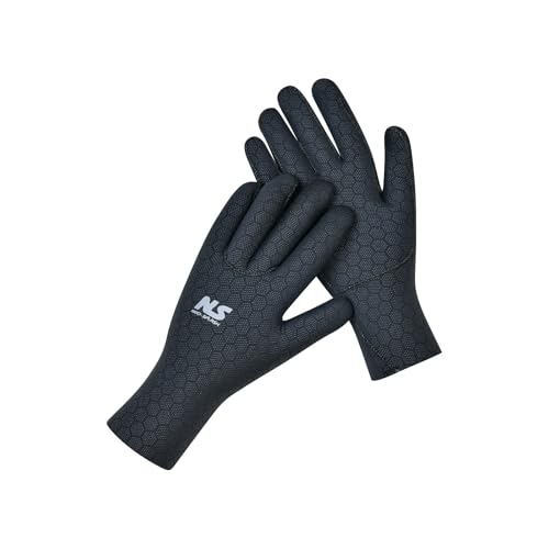 NEO-SPLASH Neopren Tauchhandschuhe, 3mm Warme Tauchhandschuhe, Flexibel Schwimmhandschuhe mit Anti-Rutsch Partikeln Erwachsene (schwarz, XL-XXL) von NEO-SPLASH
