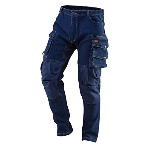 NEO TOOLS Herren Arbeitshose Denim, lang, 8 Pockets, Gr. XS-XXXL, Multifunktionstaschen, verstärkte Nähte, Kniebereich mit Taschen für Knieschoner, Mischgewebe 98% Baumwolle, 2% Elasthan 390 g/m2 NEO TOOLS Herren Arbeitshose Denim, lang, 8 Pockets, Gr. XS-XXXL, Multifunktionstaschen, verstärkte Nähte, Kniebereich mit Taschen für Knieschoner, Mischgewebe 98% Baumwolle, 2% Elasthan 390 g/m2 von NEO TOOLS