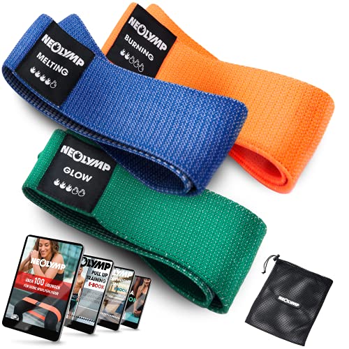 NEOLYMP Premium Fitnessbänder (3er Set) - Widerstandsbänder aus Naturlatex, Gymnastikband aus 3 Stufen - Resistance Bands Hautfreundlich, für Krafttraining und Yoga von NEOLYMP