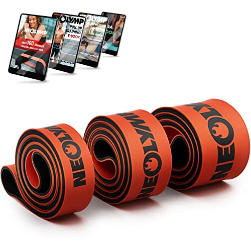 NEOLYMP Resistance Bands aus doppelbeschichtetem Naturlatex mit Fitness E-Book - Lange Fitnessbänder für Krafttraining, Widerstandsbänder, Klimmzugbänder NEOLYMP Resistance Bands aus doppelbeschichtetem Naturlatex mit Fitness E-Book - Lange Fitnessbänder für Krafttraining, Widerstandsbänder, Klimmzugbänder von NEOLYMP