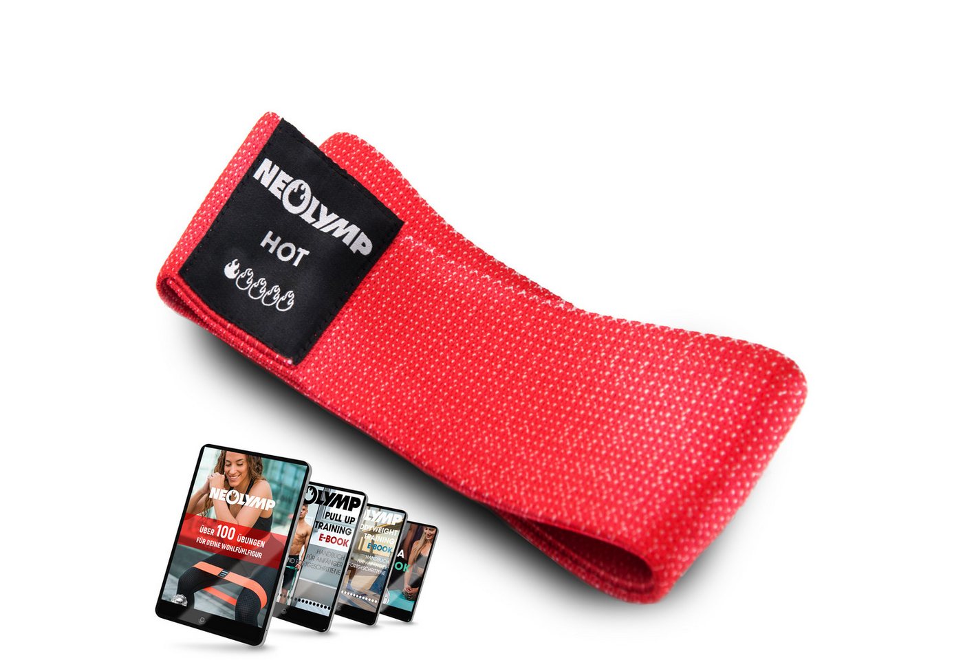 NEOLYMP Trainingsband Minibänder einzeln MB310 Stufe 1, 2,5 – 5 kg, Rot, Naturfasern, komfortabel, mit E-Book, langlebig, hygienisch, waschbar NEOLYMP Trainingsband Minibänder einzeln MB310 Stufe 1, 2,5 – 5 kg, Rot, Naturfasern, komfortabel, mit E-Book, langlebig, hygienisch, waschbar von NEOLYMP