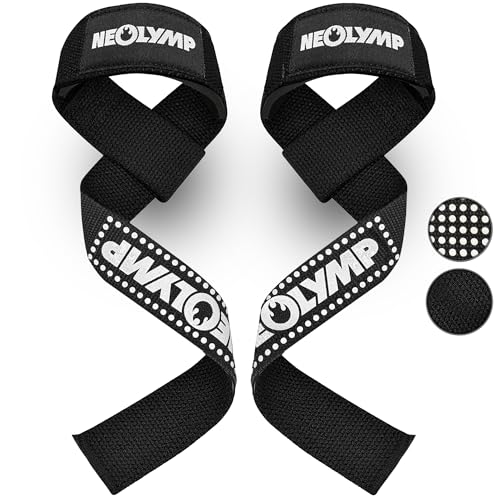 NEOLYMP 2er Set Zughilfen Krafttraining mit Polster und Silikon - Zughilfen für Kraftraining und Lifting Straps - Zughilfen Gym, Gym Zubehör, Fitness zubehör NEOLYMP 2er Set Zughilfen Krafttraining mit Polster und Silikon - Zughilfen für Kraftraining und Lifting Straps - Zughilfen Gym, Gym Zubehör, Fitness zubehör von NEOLYMP