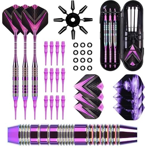 NEOVSUNY Dartpfeile mit Kunststoffspitze für Elektronische Dartscheibe,3 Stück 80g Dartpfeile mit Metallspitze mit 9 Dart Flügeln,24g Profi Steeldarts mit Metallspitze Steeldarts Set NEOVSUNY Dartpfeile mit Kunststoffspitze für Elektronische Dartscheibe,3 Stück 80g Dartpfeile mit Metallspitze mit 9 Dart Flügeln,24g Profi Steeldarts mit Metallspitze Steeldarts Set von NEOVSUNY