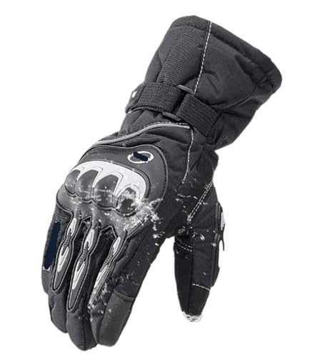 NESPIQ Fahrradhandschuhe Handschuh Motorrad Warmer Wasserdichter Handschuh Outdoor Sport Ski Skate Handschuhe Motorradfahrer Radsporthandschuhe(XL) von NESPIQ