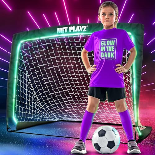 Fußballgeschenke, leuchtende Fußballtore – leuchten im Dunkeln | Tragbares Pop-up Fußballnetz für den Garten Fußballgeschenke, leuchtende Fußballtore – leuchten im Dunkeln | Tragbares Pop-up Fußballnetz für den Garten von NET PLAYZ