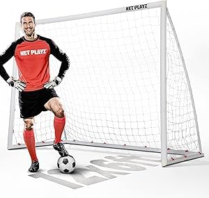 NET PLAYZ Fußballtore für den Garten, hochfestes, schnell aufstellbares Fußballtornetz – 3,8 m x 1,90 m – wetterfest, Fußballgeschenke für Kinder, Jugendliche und alle Altersgruppen NET PLAYZ Fußballtore für den Garten, hochfestes, schnell aufstellbares Fußballtornetz – 3,8 m x 1,90 m – wetterfest, Fußballgeschenke für Kinder, Jugendliche und alle Altersgruppen von NET PLAYZ