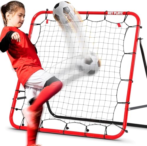 Rebounder für Fußball, 100 x 100 cm, Fußball Geschenke für alle Altersgruppen, Auch für Handball, Volleyball und Basketball I Rückprallwand Prellwand Fussball, 6 einstellbare Winkel Rebounder für Fußball, 100 x 100 cm, Fußball Geschenke für alle Altersgruppen, Auch für Handball, Volleyball und Basketball I Rückprallwand Prellwand Fussball, 6 einstellbare Winkel von NET PLAYZ