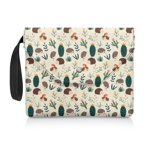 NETILGEN Buchhülle für Buch-Nerd-Geschenke, waschbarer Stoff, Buchhülle mit gepolstertem Tragegriff, Lesegerät, Geschenk, 30 x 24 cm, Igel-Kaktus, Beige NETILGEN Buchhülle für Buch-Nerd-Geschenke, waschbarer Stoff, Buchhülle mit gepolstertem Tragegriff, Lesegerät, Geschenk, 30 x 24 cm, Igel-Kaktus, Beige von NETILGEN