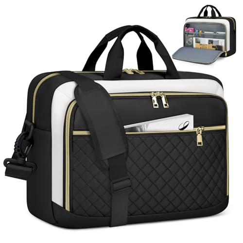 NEWHEY Laptoptasche 17,3 Zoll für Damen Laptop Aktentasche Computertasche Laptop Tasche Business Notebook Tasche Wasserdichte Schultertasche Umhängetasche für Geschäft,Schwarz & Beige NEWHEY Laptoptasche 17,3 Zoll für Damen Laptop Aktentasche Computertasche Laptop Tasche Business Notebook Tasche Wasserdichte Schultertasche Umhängetasche für Geschäft,Schwarz & Beige von NEWHEY