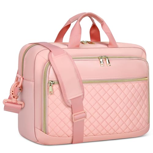 NEWHEY Laptoptasche 17,3 Zoll für Damen Laptop Aktentasche Computertasche Laptop Tasche Business Notebook Tasche Wasserdichte Schultertasche Umhängetasche für Geschäft Rosa NEWHEY Laptoptasche 17,3 Zoll für Damen Laptop Aktentasche Computertasche Laptop Tasche Business Notebook Tasche Wasserdichte Schultertasche Umhängetasche für Geschäft Rosa von NEWHEY
