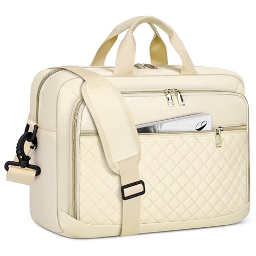 NEWHEY Laptoptasche 17,3 Zoll für Damen Laptop Aktentasche Computertasche Laptop Tasche Business Notebook Tasche Wasserdichte Schultertasche Umhängetasche für Geschäft Beige NEWHEY Laptoptasche 17,3 Zoll für Damen Laptop Aktentasche Computertasche Laptop Tasche Business Notebook Tasche Wasserdichte Schultertasche Umhängetasche für Geschäft Beige von NEWHEY