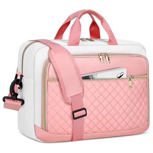 NEWHEY Laptoptasche 17,3 Zoll für Damen Laptop Aktentasche Computertasche Laptop Tasche Business Notebook Tasche Wasserdichte Schultertasche Umhängetasche für Geschäft,Rosa & Weiß NEWHEY Laptoptasche 17,3 Zoll für Damen Laptop Aktentasche Computertasche Laptop Tasche Business Notebook Tasche Wasserdichte Schultertasche Umhängetasche für Geschäft,Rosa & Weiß von NEWHEY