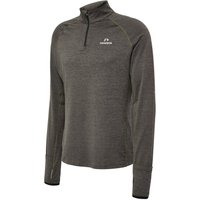 newline Pace 1/2-Zip Laufshirt Herren 1166 - beluga melange XL von NEWLINE