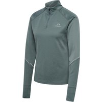 newline nwlPOWER 1/2-Zip Midlayer Lauftop Damen 6744 - balsam green XL von NEWLINE