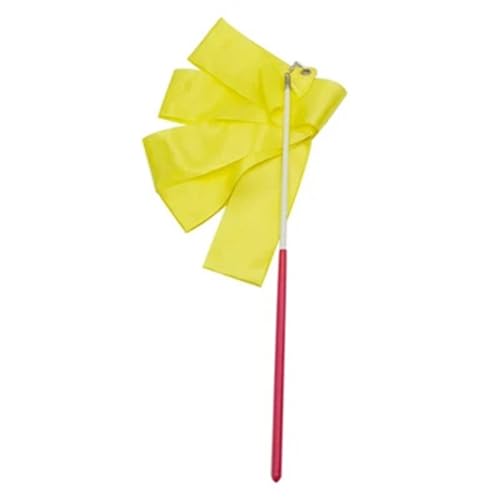 Mehrfarbige Tanzbands 2M / 4M Bunte Gymnastikbänder Tanzband Rhythmische Kunst Gymnastik Ballett Streamer Twirling Rod Stick for das Fitnesstraining For Talentshows Künstlerischer Tanz(YELLOW,2M) von NEXUSPHERE