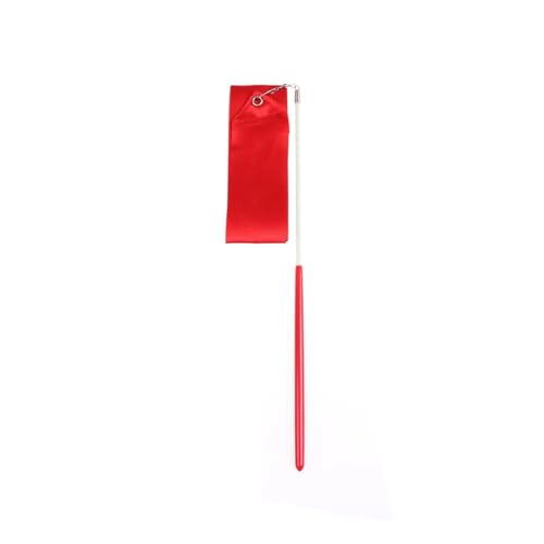 NEXUSPHERE Mehrfarbige Tanzbands Bunter 2M Art Gymnastic Ballet Streamer Twirling Rod Stick for das Fitnesstraining Gymnastikbänder Tanzband Rhythmisch for Talentshows Künstlerischer Tanz(Red) von NEXUSPHERE