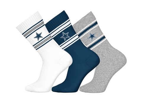 NFL Dallas Cowboys 3pk Crew Socks - WHT/BLU/MGR - 39/42 NFL Dallas Cowboys 3pk Crew Socks - WHT/BLU/MGR - 39/42 von NFL