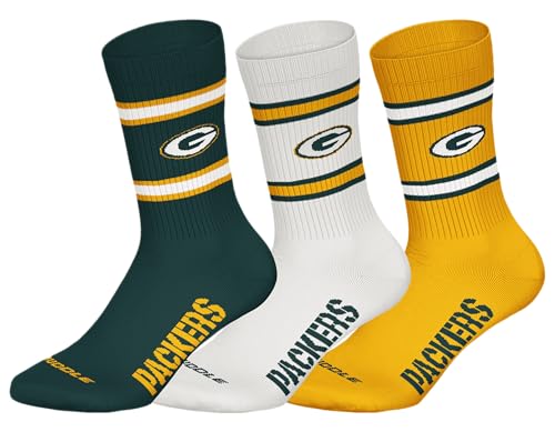 NFL Green Bay Packers 3pk Crew Socks - GRN/WHT/YEL - 39/42 NFL Green Bay Packers 3pk Crew Socks - GRN/WHT/YEL - 39/42 von NFL