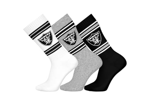 NFL LAS Vegas Raiders 3pk Crew Socks - WHT/MGR/BLK - 43/46 NFL LAS Vegas Raiders 3pk Crew Socks - WHT/MGR/BLK - 43/46 von NFL