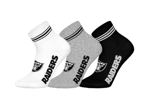 NFL LAS Vegas Raiders 3pk Quarter Socks - WHT/MGR/BLK - 39/42 NFL LAS Vegas Raiders 3pk Quarter Socks - WHT/MGR/BLK - 39/42 von NFL