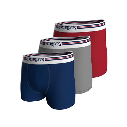 NFL Patriots 3pk Boxers - NNY/MGR/RED - M NFL Patriots 3pk Boxers - NNY/MGR/RED - M von NFL
