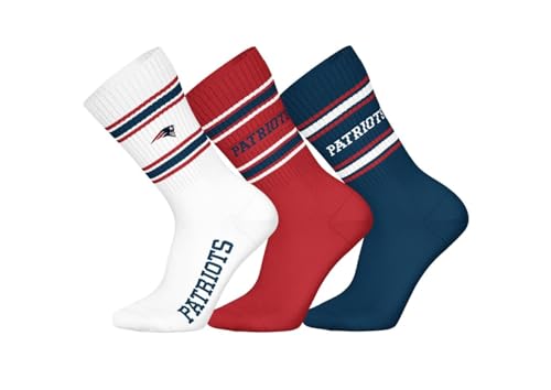 NFL Patriots 3pk Crew Socks - WHT/RED/BLU - 39/42 NFL Patriots 3pk Crew Socks - WHT/RED/BLU - 39/42 von NFL