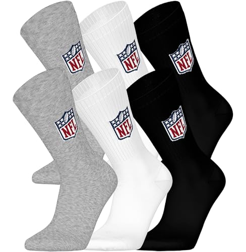 NFL SHIELD 6pk Crew Socks - MGR/WHT/BLK - 43/46 NFL SHIELD 6pk Crew Socks - MGR/WHT/BLK - 43/46 von NFL