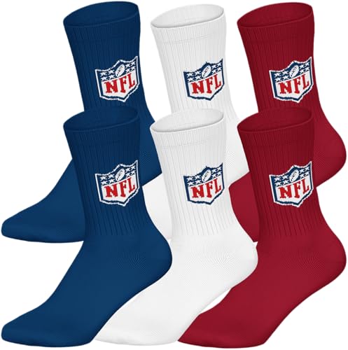 NFL SHIELD 6pk Crew Socks - BLU/WHT/RED - 35/38 NFL SHIELD 6pk Crew Socks - BLU/WHT/RED - 35/38 von NFL