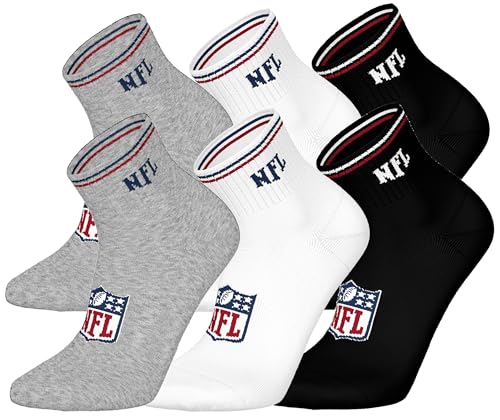 NFL SHIELD 6pk Quarter Socks - MGR/WHT/BLK - 35/38 NFL SHIELD 6pk Quarter Socks - MGR/WHT/BLK - 35/38 von NFL