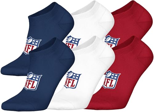 NFL Shield 6pk Sneaker Socks - BLU/WHT/RED - 43/46 NFL Shield 6pk Sneaker Socks - BLU/WHT/RED - 43/46 von NFL