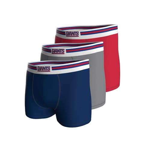 New York Giants 3pk Boxers - BLU/MGR/RED - M New York Giants 3pk Boxers - BLU/MGR/RED - M von NFL