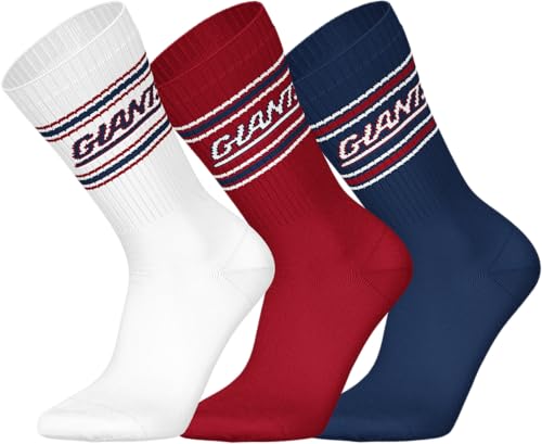 New York Giants 3pk Crew Socks - WHT/RED/DBL - 39/42 New York Giants 3pk Crew Socks - WHT/RED/DBL - 39/42 von NFL