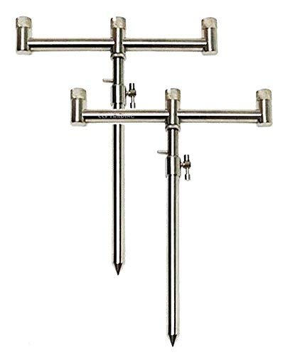 3 X Rod Buzz bar mit Bank Edelstahl Karpfenangeln NGT 3 X Rod Buzz bar mit Bank Edelstahl Karpfenangeln NGT von NGT