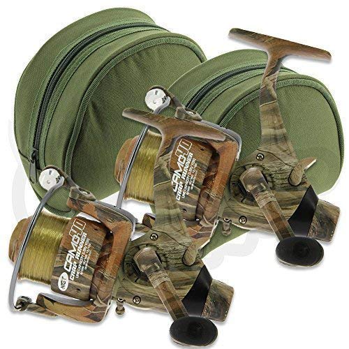 DNA Leisure 2 x NGT Camo 60 Karpfen Läufer 3BB Fischen Rollen pre-spooled mit 12lb Linie+Ersatz Spule & gepolstert Gehäuse DNA Leisure 2 x NGT Camo 60 Karpfen Läufer 3BB Fischen Rollen pre-spooled mit 12lb Linie+Ersatz Spule & gepolstert Gehäuse von NGT