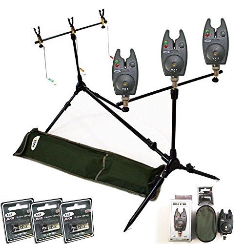 Karpfen Angelrute Pod mit Swinger 3 Biss-Alarme + Batterien Karpfen Angelrute Pod mit Swinger 3 Biss-Alarme + Batterien von NGT