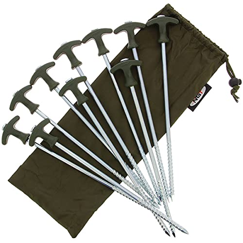NGT Bivvy Pegs Large mit Tasche 10 Zeltheringe Camping Kapfenangeln NGT Bivvy Pegs Large mit Tasche 10 Zeltheringe Camping Kapfenangeln von NGT