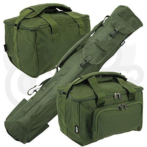 NGT Angel-Set zum Karpfenangeln, Gepäck-Set, Köderköcher, Rutentasche & gepolsterte Angeltasche von NGT