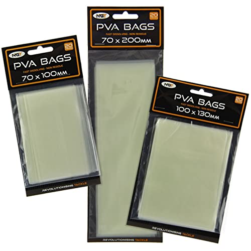 NGT PVA Schnell Löslich Karpfen Taschen Nicht Rückstand Alle Typen Größen für Angel - 100 x 130mm NGT PVA Schnell Löslich Karpfen Taschen Nicht Rückstand Alle Typen Größen für Angel - 100 x 130mm von NGT