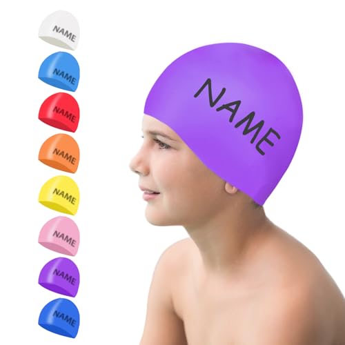 Badekappe Kinder Mädchen Lange Haare Schwimmkappe mit Namen für Damen Jungen Herren NGTSFLY Silikon Badehaube Bademütze Wasserdicht Schwimmmütze mit Muster Badekappe Kinder Mädchen Lange Haare Schwimmkappe mit Namen für Damen Jungen Herren NGTSFLY Silikon Badehaube Bademütze Wasserdicht Schwimmmütze mit Muster von NGTSFLY