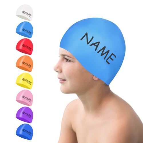 Badekappe Kinder mit Namen Badekappe Mädchen Lange Haare NGTSFLY Schwimmkappe für Damen Jungen Herren, Perfekt für Den Schwimmverein Badekappe Kinder mit Namen Badekappe Mädchen Lange Haare NGTSFLY Schwimmkappe für Damen Jungen Herren, Perfekt für Den Schwimmverein von NGTSFLY