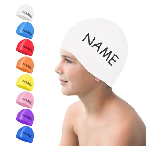 Badekappe Kinder mit Namen Badekappe Mädchen Lange Haare Schwimmkappe für Damen Jungen Herren NGTSFLY Silikon Badekappe mit Wunschnamen und Muster, Ideal für Den Schwimmunterricht Badekappe Kinder mit Namen Badekappe Mädchen Lange Haare Schwimmkappe für Damen Jungen Herren NGTSFLY Silikon Badekappe mit Wunschnamen und Muster, Ideal für Den Schwimmunterricht von NGTSFLY